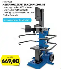 Hofer Scheppach Meterholzspalter Compactor 8T Angebot