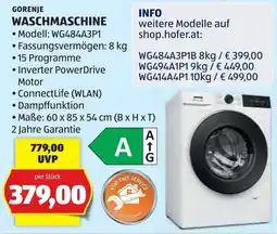 Hofer Gorenje Waschmaschine Angebot