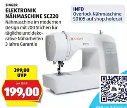 Hofer Singer Elektronik Nähmaschine SC220 Angebot