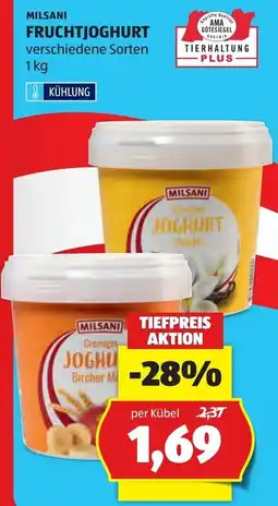 Hofer Milsani Fruchtjoghurt Angebot