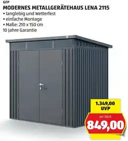 Hofer GFP Modernes Metallgerätehaus Lena 2115 Angebot