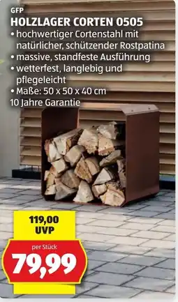 Hofer GFP Holzlager Corten 0505 Angebot
