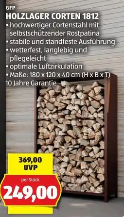 Hofer Holzlager Corten 1812 Angebot