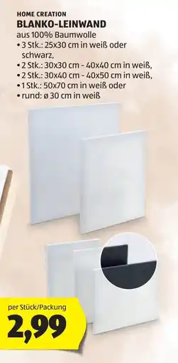 Hofer Home Creation Blanko-Leinwand Angebot