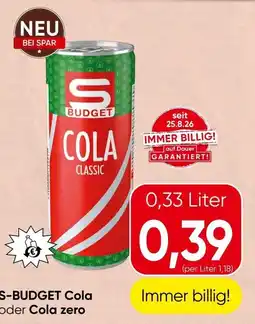 Spar S-Budget Cola Classic Angebot