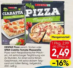 Spar Despar Pizza Margherita Angebot
