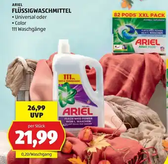 Hofer Ariel Flüssigwaschmittel Angebot