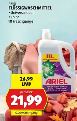Hofer Ariel Flüssigwaschmittel Angebot