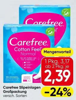Spar Carefree Slipeinlagen Angebot