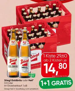 Spar Stiegl Goldbräu oder Hell Angebot