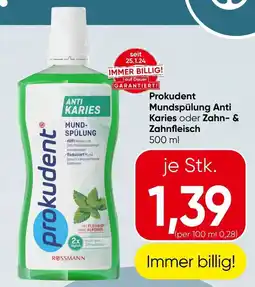 Spar Prokudent Mundspülung Anti Karies oder Zahn- & Zahnfleisch Angebot