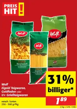 Nah&Frisch Wolf Eigold Teigwaren Angebot