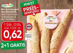 Spar Natur pur Bio-Salzstangerl aus Österreich Angebot