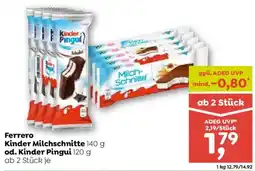 ADEG Ferrero Kinder Milchschneite oder Kinder Pingui Angebot