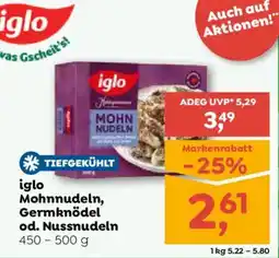 ADEG iglo Mohnnudeln, Germknödel od. Nussnudeln Angebot