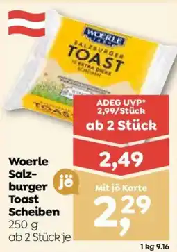 ADEG Woerle Salzburger Toast Scheiben Angebot