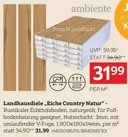 XXXLutz Ambiente Landhausdiele „Eiche Country Natur" Angebot