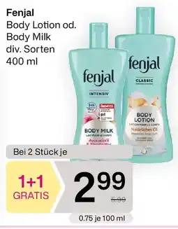 Bipa Fenjal Body Lotion od. Body Milk Angebot