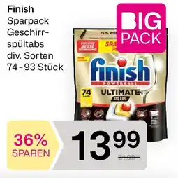 Bipa Finish Sparpack Geschirrspültabs Angebot