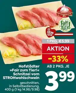 Billa Hofstädter Fair zum Tier! Schnitzel vom STROHwohlschwein Angebot