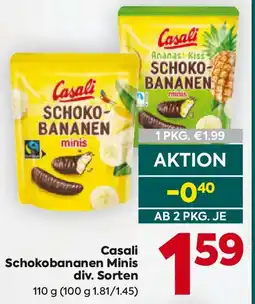 Billa Casali Schokobananen Minis Angebot