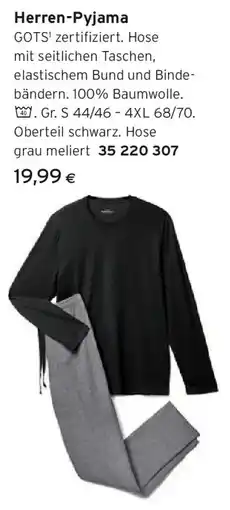 Tchibo Eduscho Herren-Pyjama Angebot