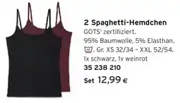 Tchibo Eduscho 2 Spaghetti-Hemdchen Angebot