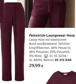 Tchibo Eduscho Feinstrick-Loungewear-Hose Angebot