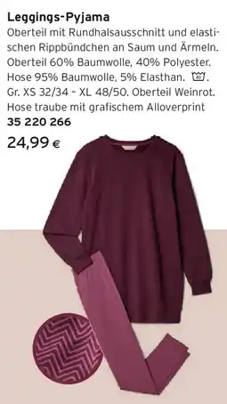 Tchibo Eduscho Leggings-Pyjama Angebot