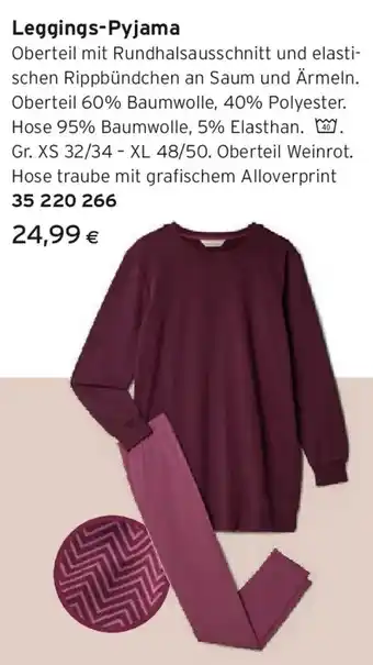 Tchibo Eduscho Leggings-Pyjama Angebot