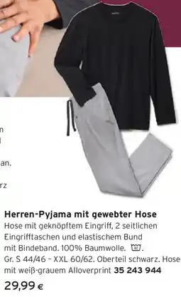 Tchibo Eduscho Herren-Pyjama mit gewebter Hose Angebot