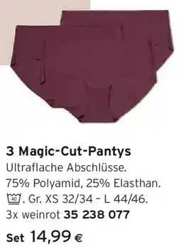 Tchibo Eduscho 3 Magic-Cut-Pantys Angebot