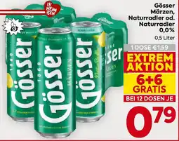 Billa Gösser Märzen, Naturradler od. Naturradler 0,0% Angebot