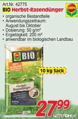Zgonc BIO Herbst-Rasendünger Angebot