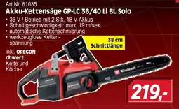 Zgonc Akku-Kettensäge GP-LC 36/40 Li BL Solo Angebot