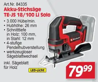 Zgonc Akku-Stichsäge TE-JS 18/100 Li Solo Angebot