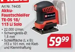 Zgonc Akku-Faustschleifer TE-OS 18/113 Li Solo Angebot