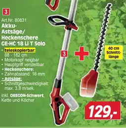 Zgonc Akku-Astsäge/Heckenschere GE-HC 18 Li T Solo Angebot