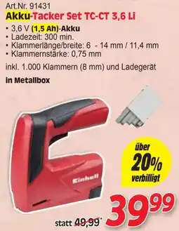 Zgonc Akku-Tacker Set TC-CT 3,6 Li Einhell Angebot