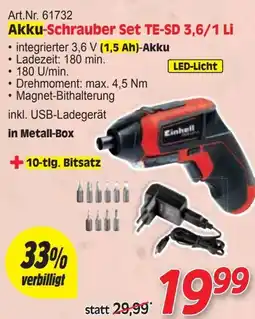 Zgonc Akkuschrauber Set TE-SD 3,6/1 Li Einhell Angebot