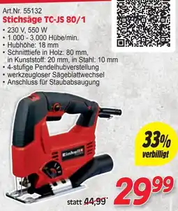 Zgonc Stichsäge TC-JS 80/1 Einhell Angebot
