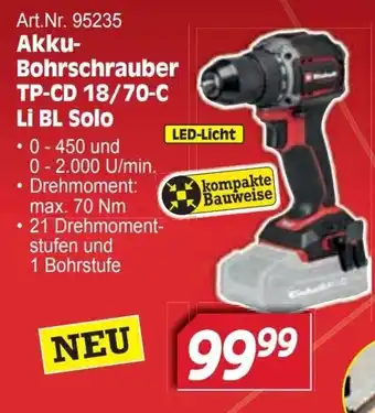 Zgonc Akku-Bohrschrauber TP-CD 18/70-C Li BL Solo Angebot