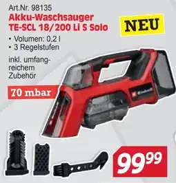 Zgonc Akku-Waschsauger TE-SCL 18/200 Li S Solo Angebot