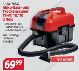 Zgonc Akku-Nass- und Trockensauger TE-VC 18/10 Li Solo Angebot