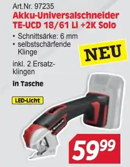 Zgonc Akku-Universalschneider TE-UCD 18/61 Li +2K Solo Angebot