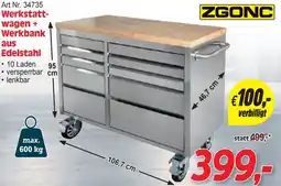 Zgonc ZGONC Werkstatt-wagen + Werkbank aus Edelstahl Angebot