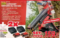Zgonc Akku-Laubsauger VENTURRO 36/240 Solo Angebot