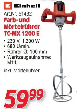 Zgonc Einhell Farb- und Mörtelrührer TC-MX 1200 E Angebot