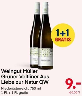 MPreis Weingut Müller Grüner Veltliner Aus Liebe Zur Natur QW 750ml Angebot