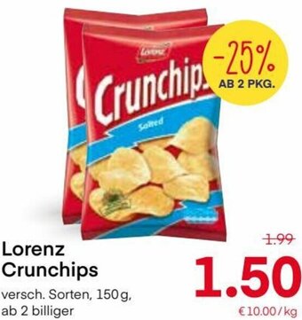 MPreis Lorenz Crunchips 150g Angebot